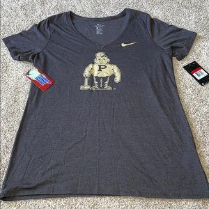 NWT Purdue Pete women’s v neck size large black